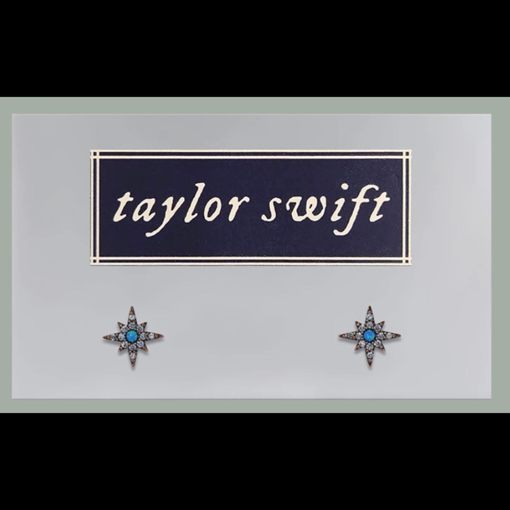 taylor swift opal eyes blue earrings jewelry ring - Picture 6 of 16